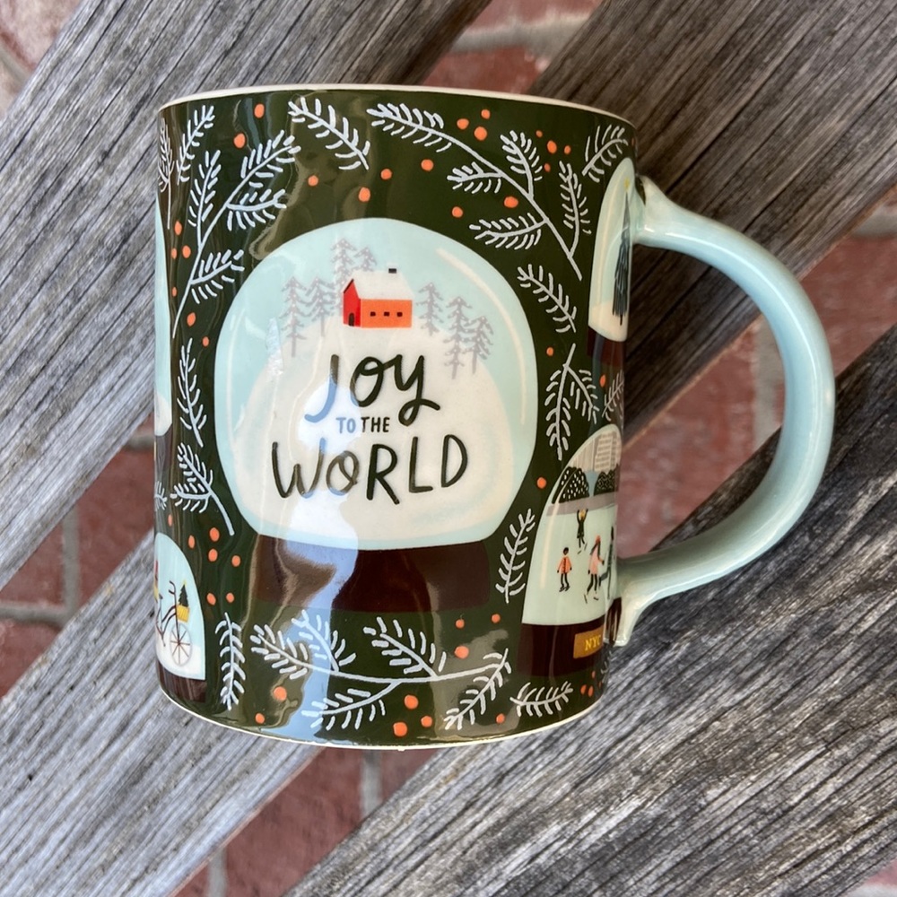 Anthropologie joy to the world mug